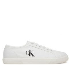 Tenisówki Calvin Klein Jeans. Białe trampki i tenisówki damskie Calvin Klein Jeans, bez wzorów, z jeansu, bez zapięcia. Za 139.99 zł.