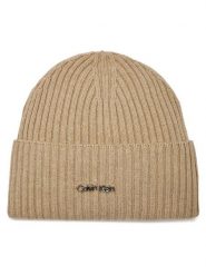Calvin Klein Czapka Ck Must Logo Beanie K60K611401 Szary. Szare rękawiczki damskie Calvin Klein, na zimę, bez wzorów, z materiału. Za 239.99 zł.