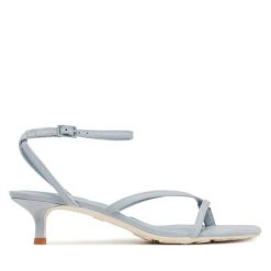 Sandały Aldo. Niebieskie sandały damskie Aldo, bez wzorów, bez obcasa, na szpilce, bez zapięcia. Za 399.99 zł.