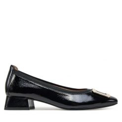 Półbuty Caprice. Czarne półbuty damskie Caprice, bez wzorów, bez obcasa, na obcasie, bez zapięcia. Za 279.99 zł.