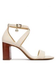 MICHAEL Michael Kors Sandały Alexa Block 40S6AXMS1L Écru. Sandały damskie MICHAEL Michael Kors, bez wzorów, ze skóry, bez obcasa, na słupku, bez zapięcia. Za 699.99 zł.
