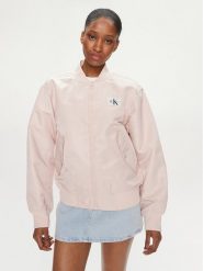 Calvin Klein Jeans Kurtka bomber J20J223034 Różowy Relaxed Fit. Czerwone kurtki damskie Calvin Klein Jeans, xs, bez wzorów, z jeansu, bez kaptura. Za 589.99 zł.