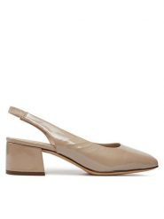 Caprice Czółenka 9-29500-42 Beżowy. Brązowe czółenka damskie Caprice, bez wzorów, ze skóry, bez obcasa, bez zapięcia. Za 223.99 zł.