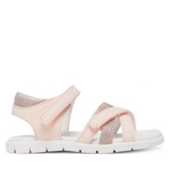 Sandały Tommy Hilfiger. Czerwone sandały dziewczęce Tommy Hilfiger, bez zapięcia. Za 179.99 zł.
