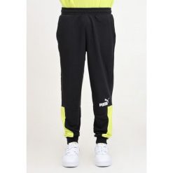 Spodnie męskie PUMA ESS+ Block Sweatpants TR. Czarne spodnie sportowe męskie Puma, m, bez wzorów, na fitness i siłownię. Za 199.99 zł.
