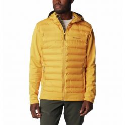 Bluza Turystyczna Męska Columbia Out-Shield Insulated Full Zip Hoodie z kapturem. Żółte bluzy męskie Columbia, m, bez wzorów, z kapturem. W wyprzedaży za 395.80 zł.