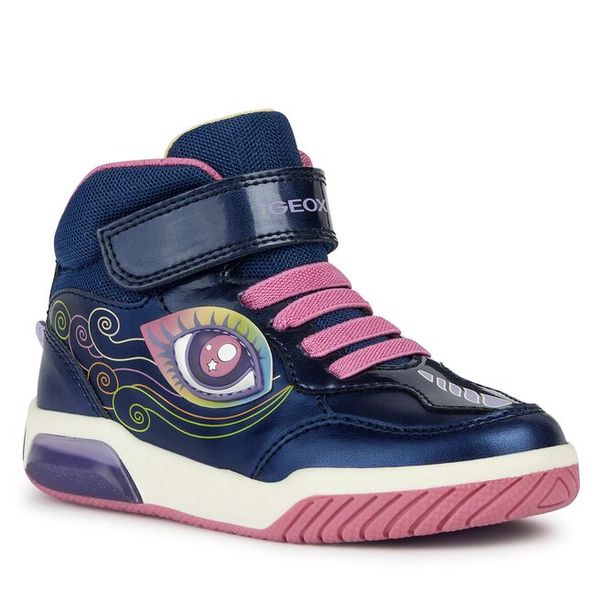 Sneakersy Geox. Niebieskie trampki i tenisówki chłopięce Geox, bez wzorów, bez zapięcia. Za 299.99 zł.