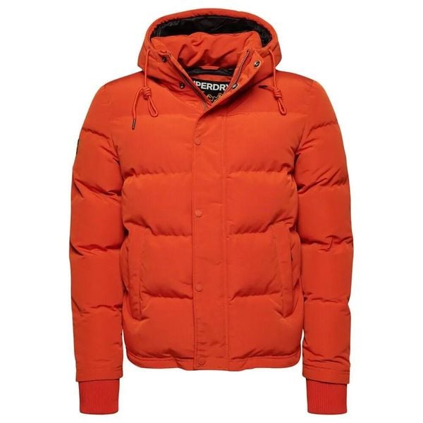 Kurtka puchowa z kapturem Superdry Everest. Brązowe kurtki męskie Superdry., s, z aplikacjami, z elastanu, klasyczne, z kapturem. Za 748.30 zł.