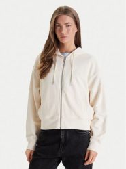 Calvin Klein Jeans Bluza Monogram LV047F208G Beżowy Relaxed Fit. Brązowe bluzy damskie Calvin Klein Jeans, m, bez wzorów, z bawełny, bez kaptura. Za 449.99 zł.