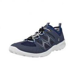 Buty do chodzenia damskie Ecco Terracruise. Niebieskie obuwie sportowe damskie ecco, bez wzorów, z materiału, trekkingowe. Za 657.00 zł.
