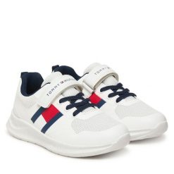 Sneakersy Tommy Hilfiger. Białe trampki i tenisówki chłopięce Tommy Hilfiger, bez wzorów, bez zapięcia. Za 339.99 zł.