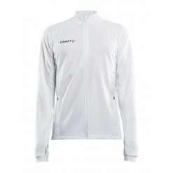Bluza treningowa męska Craft Evolve Full Zip. Białe bluzy męskie Craft, l, bez wzorów, z materiału, bez kaptura. Za 282.00 zł.