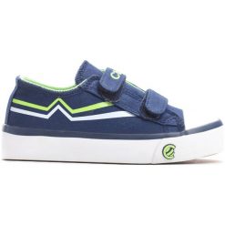 Niebiesko-Zielone Trampki Happily. Niebieskie buty sportowe chłopięce Born2be, z materiału. Za 49.99 zł.