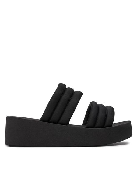 Roxy Klapki ARJL101151 Czarny. Czarne klapki damskie Roxy, bez wzorów, z materiału, bez obcasa. Za 179.99 zł.