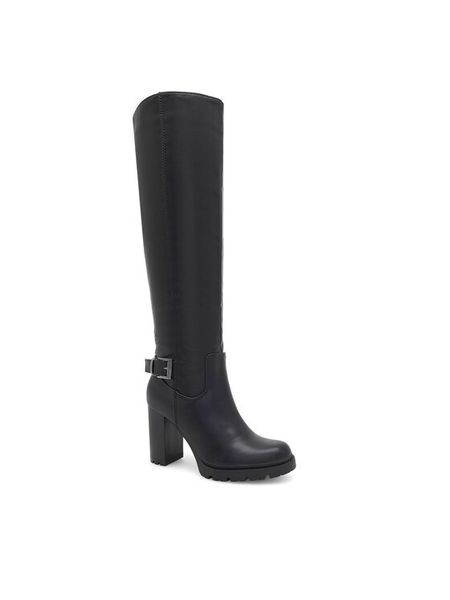 Clara Barson Kozaki MILLA WS5881-16 Czarny. Czarne kozaki damskie Clara Barson, z syntetyku, bez obcasa, na słupku. Za 179.99 zł.