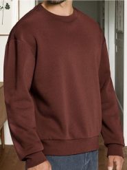 Bluza basic comfort fit - czerwony. Czerwone bluzy męskie Sinsay, l, bez wzorów, bez kaptura. Za 29.99 zł.