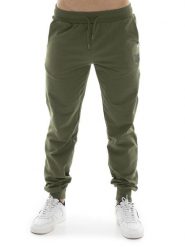 Spodnie dresowe z bawełna z kieszenie na trening. Zielone spodnie sportowe męskie LEONE 1947 APPAREL, xl, bez wzorów, z bawełny, na fitness i siłownię. Za 235.76 zł.