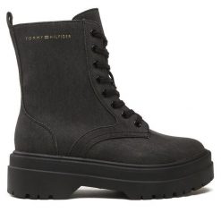 Trapery Tommy Hilfiger. Czarne śniegowce i trapery damskie Tommy Hilfiger. Za 449.99 zł.
