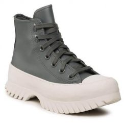 Buty do chodzenia damskie Converse Ctas Lugged 2. Szare obuwie sportowe damskie Converse, bez wzorów, z materiału, trekkingowe. Za 426.25 zł.