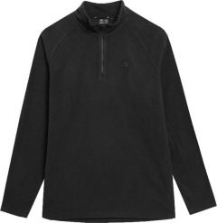 4f Bluza polarowa męska 4F M034 czarna 4FAW23UFLEM034 20S S. Czarne bluzy męskie 4f, m, bez wzorów, z polaru, bez kaptura. Za 88.65 zł.