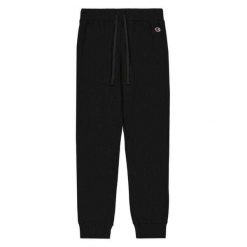 Spodnie Do Joggingu Damskie Prążkowane Ściągacze. Czarne spodnie materiałowe damskie Champion, m, bez wzorów, z bawełny. Za 229.99 zł.