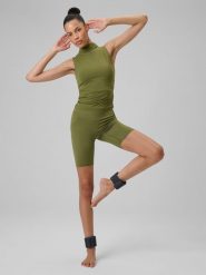 4F Legginsy kolarki do jogi damskie - oliwkowe XS. Brązowe legginsy damskie 4f, l, bez wzorów, z włókna. Za 129.99 zł.