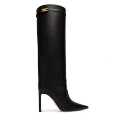 Kozaki Elisabetta Franchi. Czarne kozaki damskie Elisabetta Franchi, bez obcasa, na szpilce. Za 3,659.00 zł.
