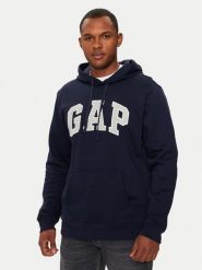 Gap Bluza 850834-00 Granatowy Regular Fit. Niebieskie bluzy męskie GAP, m, bez wzorów, z bawełny, bez kaptura. Za 139.99 zł.
