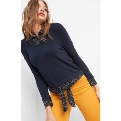 Koszula bimaterial. Niebieskie koszule damskie Orsay, w kwiaty, z dzianiny. W wyprzedaży za 70.00 zł.