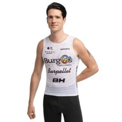 Męska kolarska podkoszulka potówka Burgos Burpellet BH x Siroko Siroko BBBH BL. Białe buty sportowe męskie SIROKO, m, bez wzorów, ze skóry, bez kołnierzyka, bez ramiączek, rowerowe. Za 170.00 zł.