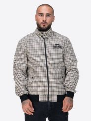 Kurtka Lonsdale Classic Check. Brązowe kurtki męskie Lonsdale, m, bez wzorów, z bawełny, bez kaptura. Za 467.45 zł.