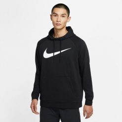 Bluza sportowa męska Nike Drifit. Czarne bluzy męskie Nike, l, bez wzorów, z kapturem. Za 269.00 zł.