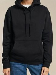 Bluza z kapturem - czarny. Czarne bluzy damskie Sinsay, l, bez wzorów, z kapturem. Za 39.99 zł.