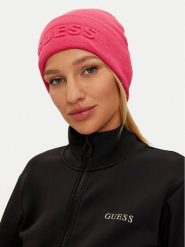 Guess Czapka AW5179 POL01 Różowy. Czerwone rękawiczki damskie Guess, na zimę, z aplikacjami, z materiału. Za 169.99 zł.