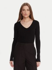 Kontatto Sweter 3M0818C Czarny Slim Fit. Czarne swetry damskie Kontatto, m, bez wzorów, z syntetyku, bez kołnierzyka, bez ramiączek, bez kaptura. Za 249.99 zł.