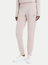 Guess Spodnie dresowe V4YB08 KCAY2 Różowy jasny Regular Fit. Czerwone spodnie dresowe damskie Guess, s, z aplikacjami, z dresówki. Za 344.99 zł.