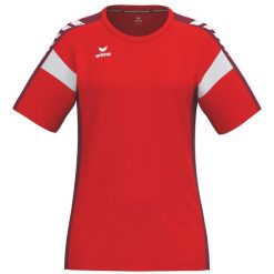 Koszulka Erima Celebrate 125 Function czerwona. Czerwone koszulki sportowe damskie Erima, bez wzorów, z meshu, sportowe, bez kołnierzyka. Za 281.99 zł.