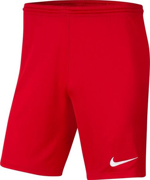 Nike Spodenki męskie Park III czerwone r. S (BV6855 657). Czerwone krótkie spodenki sportowe męskie Nike, m, bez wzorów. Za 59.81 zł.