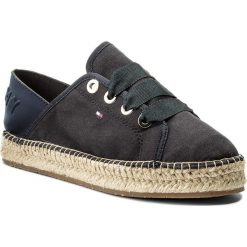 Espadryle TOMMY HILFIGER - Th Metallic Lace Up Espadrille FW0FW02218 Midnight 403. Espadryle damskie marki Tommy Hilfiger. W wyprzedaży za 239.00 zł.