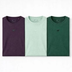 T-SHIRT MĘSKI 4F KOSZULKA LIMITOWANA KOMPLET ZESTAW 3 SZTUKI 4XL M3947 SS26. Koszulki sportowe męskie 4f, m, bez wzorów, z bawełny, bez kołnierzyka, bez ramiączek, na fitness i siłownię. Za 113.50 zł.
