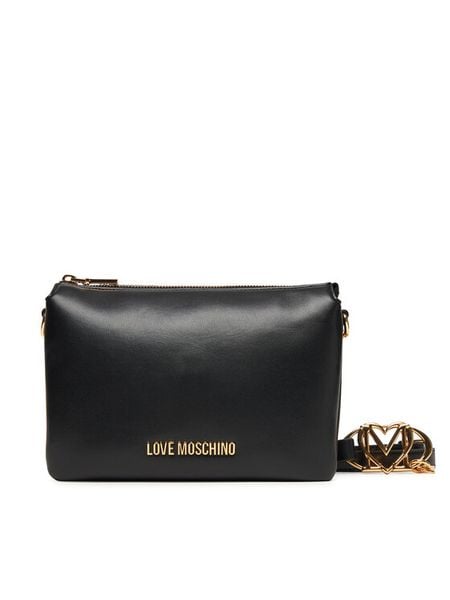 LOVE MOSCHINO Torebka JC4075PP1NLF0000 Czarny. Czarne listonoszki damskie Love Moschino, bez wzorów, ze skóry, bez dodatków. Za 519.99 zł.