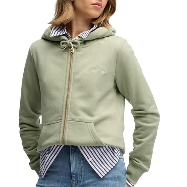 Bluza z kapturem Superdry Essential Logo Hb dla kobiet. Zielone bluzy damskie Superdry., xs, bez wzorów, z bawełny, z kapturem. Za 333.50 zł.