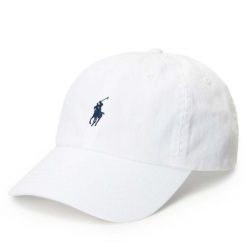 Czapka z daszkiem Polo Ralph Lauren. Białe czapki i kapelusze damskie Polo Ralph Lauren, bez wzorów. Za 169.99 zł.