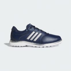 Buty Golfowe Bez Kolców Alphaflex Zoysia. Białe obuwie sportowe damskie Adidas, bez wzorów, na golfa. Za 479.00 zł.