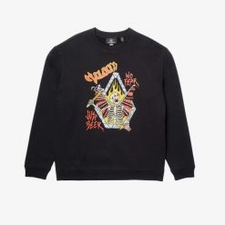 Bluza Volcom Noder CRW Czarna. Czarne bluzy męskie Volcom, xs, bez wzorów, bez kaptura. Za 251.69 zł.