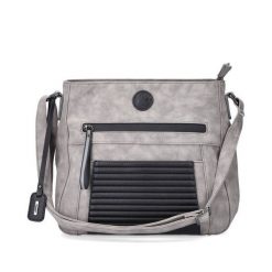 RIEKER H1481-42 grey, torebka damska. Szare torebki do ręki damskie Rieker, bez wzorów, ze skóry ekologicznej, bez dodatków. Za 249.90 zł.