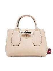 Longchamp Torebka 10095HCN Beżowy. Brązowe torebki do ręki damskie Longchamp, bez wzorów, ze skóry, bez dodatków. Za 2,129.00 zł.