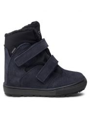 Mrugała Kozaki Iwo 7281/4 Granatowy. Niebieskie buty zimowe chłopięce Mrugała, bez wzorów, ze skóry, bez zapięcia. Za 449.99 zł.