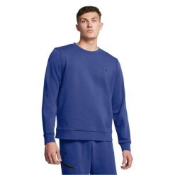 Bluza z okrągłym dekoltem Under Armour Unstoppable Fleece. Czarne bluzy męskie Under Armour, m, bez wzorów, z bawełny, z kapturem. Za 325.25 zł.