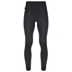 Męskie spodnie termoaktywne z wełny MERINOS Kilpi MAVORA BOTTOM-M. Czarne spodnie materiałowe męskie Kilpi, m, bez wzorów, z wełny. Za 473.69 zł.